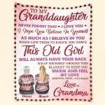 To My Granddaughter - Personalized Blanket - Birthday Christmas Gift For Granddaughters, Grandkids Big Size