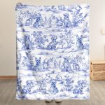 Dog Custom Breeds Toile De Jouy French Style - Personalized Blanket Big Size