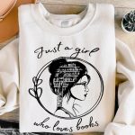 Gift For Her Just A Girl Who Loves Books - Personalized Sweatshirt - Image 3