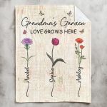 Grandma Garden Blanket - Personalized Blanket Big Size - Image 2