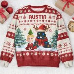 Kid Name Alphabet - Personalized Ugly Sweater