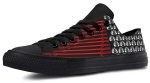 Barbell Pattern Black Low-Top Sneakers - Fitness & Weightlifting Print
