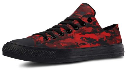 Red Camo White Low-Top Sneakers - Bold Statement Shoes