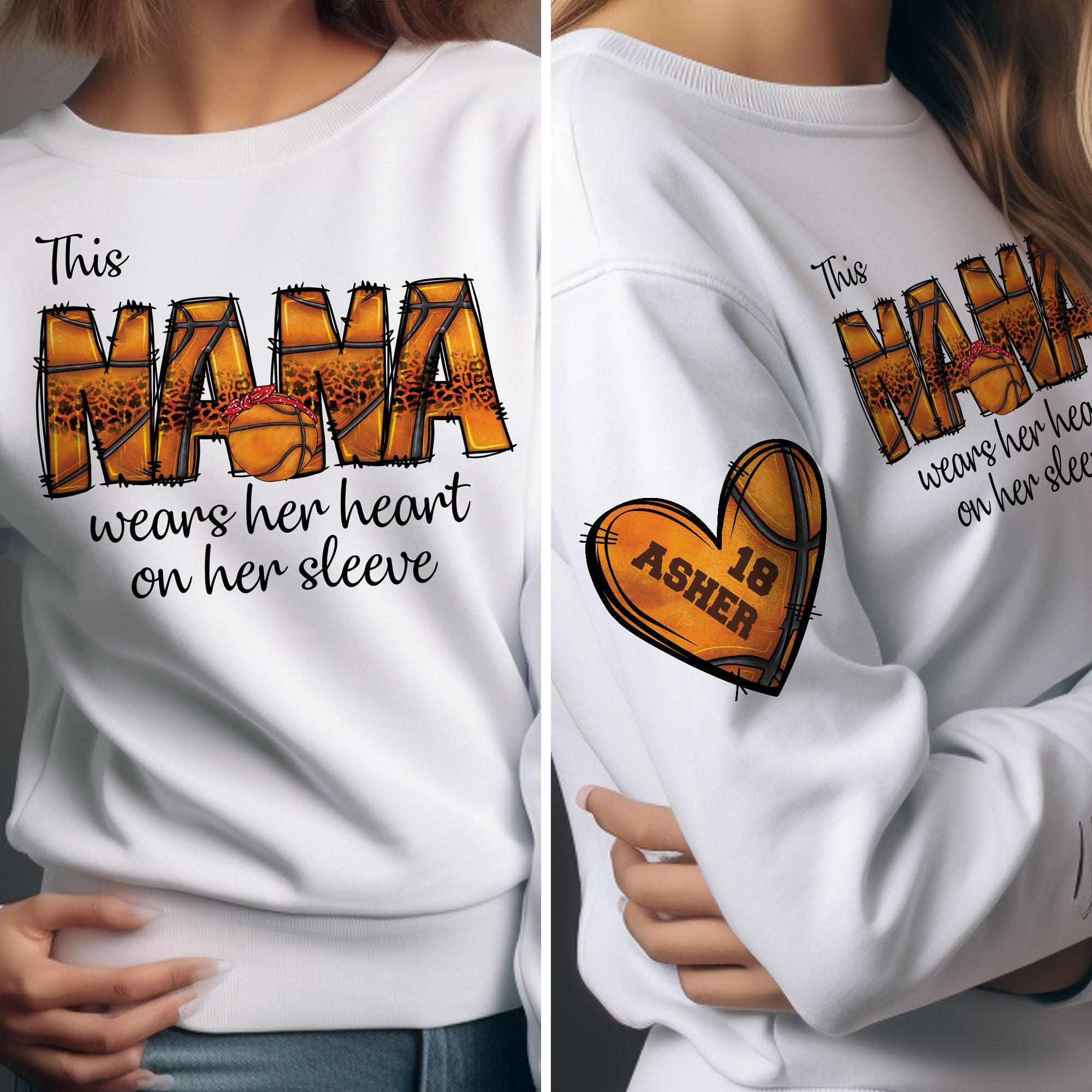 This-Basketball-Mom-Wear-Her-Heart-On-Her-Sleeve-Personalized-Sweatshirt_1.jpg This Basketball Mom Wear Her Heart On Her Sleeve - Personalized Sweatshirt - Image 1
