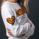 This Basketball Mom Wear Her Heart On Her Sleeve - Personalized Sweatshirt - Image 2