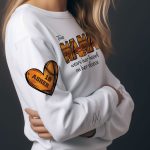 This Basketball Mom Wear Her Heart On Her Sleeve - Personalized Sweatshirt - Image 6