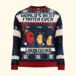 World's Best Farter Ever I Mean Father Christmas Ver - Personalized Ugly Sweater - Image 4