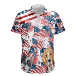 Dog Dad Patriotic America 4th Of July - Personalized Hawaiian Shirt - Image 2