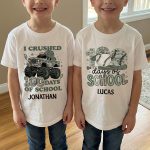 100 Days Of School Camo Style Gift For Kid - Personalized Shirt - Image 4