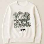 100 Days Of School Camo Style Gift For Kid - Personalized Shirt - Image 5