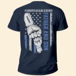 Father Son Unbreakable Bond - Personalized Back Printed Shirt Father's Day