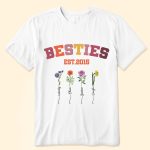 Besties Est Birthflower Friend Gift - Personalized Sweatshirt - Image 4