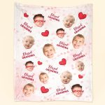 Blessed Grandma - Personalized Photo Blanket - Christmas, New Year Gift For Grandma, Nana, Mimi, Gigi Big Size