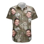 Camo Tropical Beach Pattern Hawaii Aloha Shirts - Custom Photo Hawaiian Shirts - Image 6