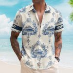 Cruise Ship Nautical Pattern - Personalized Hawaiian Shirt