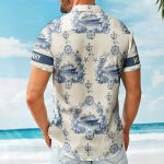 Cruise Ship Nautical Pattern - Personalized Hawaiian Shirt - Image 3
