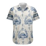 Cruise Ship Nautical Pattern - Personalized Hawaiian Shirt - Image 6