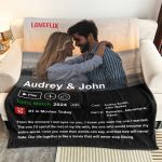 Custom Couples Loveflix Movie Poster - Personalized Photo Blanket Big Size - Image 4