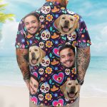 Custom Face Photo Mexican Hawaiian Shirt Skull Pattern - Custom Photo Hawaiian Shirts - Image 5