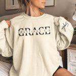 Custom Favorite Bible Verse With Birth Flower - Personalized Sweatshirt - Image 2
