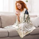 Think Of This As A Hug From Mom To You - Personalized Blanket - Memorial, Mother's Day Gift For Family Members Big Size - Image 6
