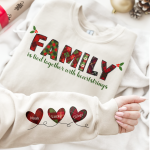 Family Is Tied Together With Heartstrings - Personalized Sweatshirt - Image 2