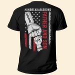 Father Son Unbreakable Bond - Personalized Back Printed Shirt Father's Day - Image 2