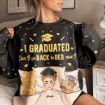 Graduation Sweatshirt Back To Bed Now - Personalized 3D Printed Sweatshirt - Image 2