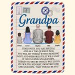 Grandpa Times With You Are Special And All Too Quickly Pass - Personalized Blanket Big Size - Image 5
