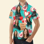Happy Valentine's Day - Personalized Photo Hawaiian Shirt - Image 5