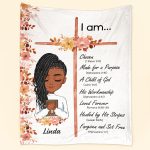 I Am A Child Of God Bible Verse - Personalized Blanket Big Size - Image 2