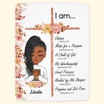 I Am A Child Of God Bible Verse - Personalized Blanket Big Size - Image 3
