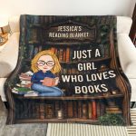 Just A Girl Who Loves Books - Personalized Blanket - Gift For Daughter Big Size - Image 3
