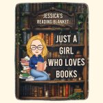 Just A Girl Who Loves Books - Personalized Blanket - Gift For Daughter Big Size - Image 5