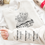 Just A Girl Who Loves Books - Personalized Sweatshirt - Image 2