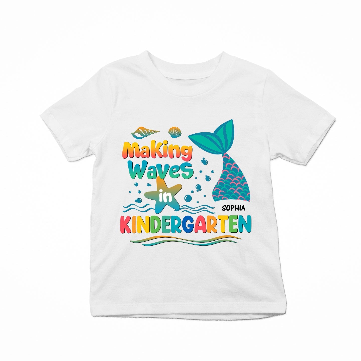 Making-Wave-In-Kindergarten1St-Grade-2Nd-Grade-Personalized-Shirt-Back-To-School-Gift-For-Kids-Daughter-Niece-Grandkid-1.jpg Making Wave In Kindergarten,1St Grade, 2Nd Grade - Personalized Shirt - Back To School Gift For Kids, Daughter, Niece, Grandkid - Image 1