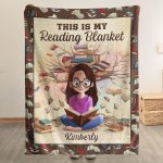 New Version This Is My Reading Blanket Book Lovers Gift - Personalized Blanket Big Size