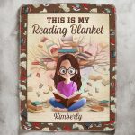New Version This Is My Reading Blanket Book Lovers Gift - Personalized Blanket Big Size - Image 2