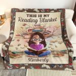 New Version This Is My Reading Blanket Book Lovers Gift - Personalized Blanket Big Size - Image 3