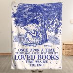 Once Upon A Time Chinoiserie Toile De Jouy - Personalized Blanket Big Size