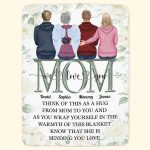 Think Of This As A Hug From Mom To You - Personalized Blanket - Memorial, Mother's Day Gift For Family Members Big Size - Image 3