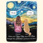 Snuggle This Blanket Memorial Gifts For Loss Of Pets Van Gogh Style - Personalized Blanket Big Size - Image 2