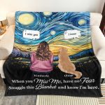 Snuggle This Blanket Memorial Gifts For Loss Of Pets Van Gogh Style - Personalized Blanket Big Size - Image 3