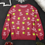 Softball Custom Name, Number - Personalized 3D Printed Sweatshirt - Image 2