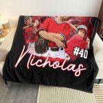 Sport Lovers - Basketball, Football, Baseball, Soccer, Or Softball Boy, Girls - Personalized Photo Blanket Big Size - Image 5