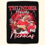 Sport Lovers - Basketball, Football, Baseball, Soccer, Or Softball Boy, Girls - Personalized Photo Blanket Big Size - Image 6