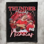 Sport Lovers - Basketball, Football, Baseball, Soccer, Or Softball Boy, Girls - Personalized Photo Blanket Big Size - Image 7