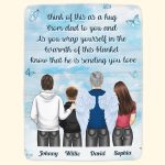Think Of This As A Hug From Dad To You - Personalized Blanket Big Size - Image 3