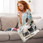 Think Of This As A Hug From Dad To You - Personalized Blanket Big Size - Image 6