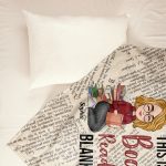 This Is My Book Reading Blanket - Cartoon Version - Personalized Blanket Big Size - Image 5
